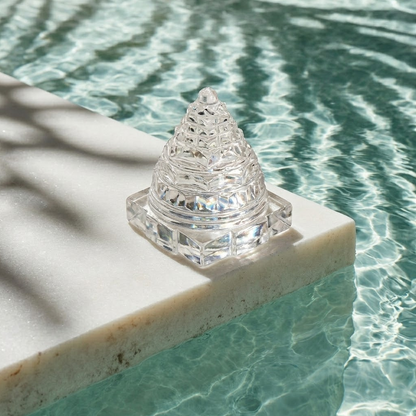 Sphatik( Clear Quartz) Shree Yantra – 20 GM