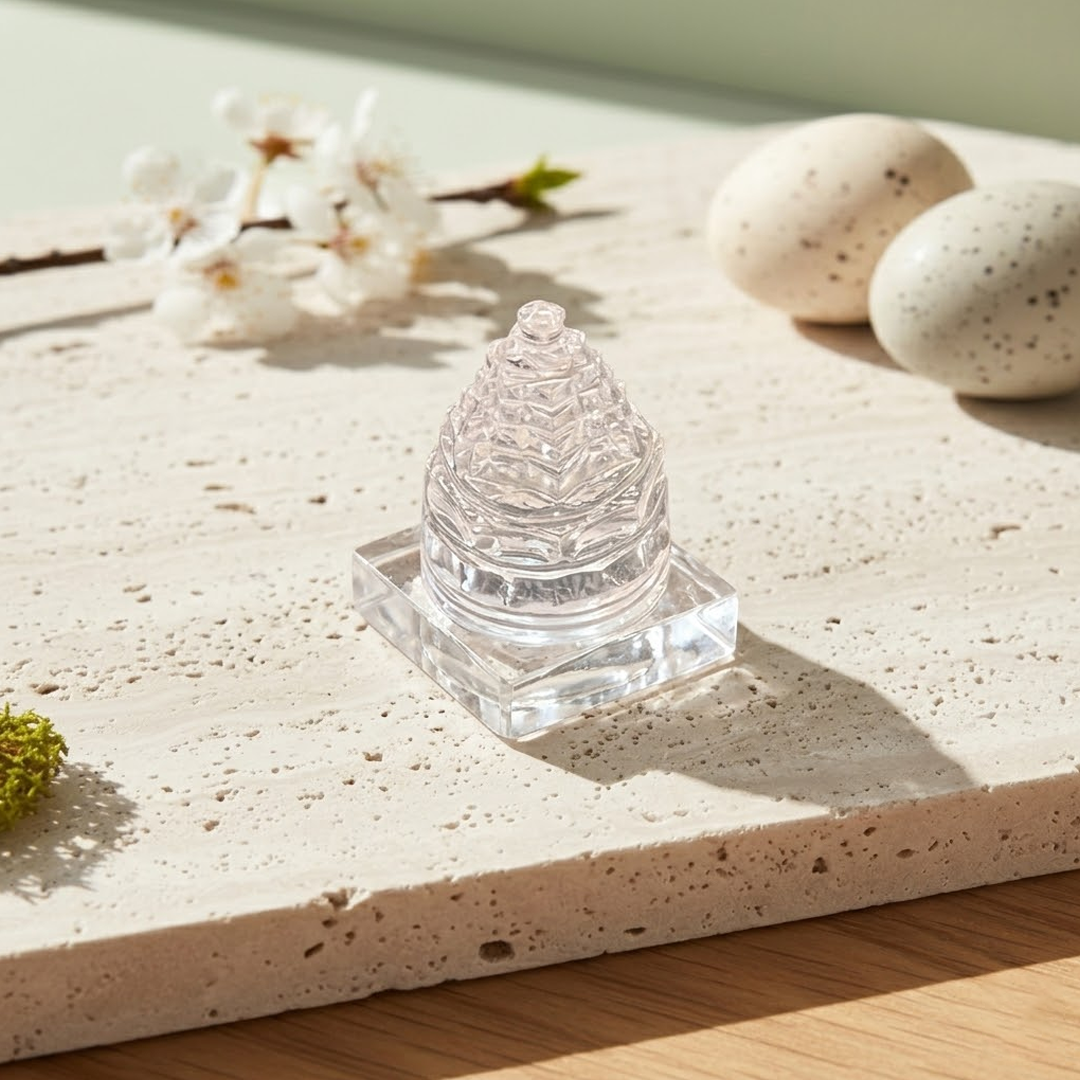Sphatik( Clear Quartz) Shree Yantra – 20 GM