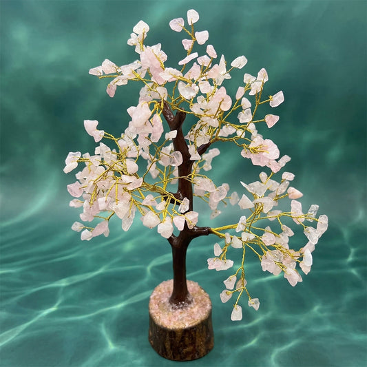 Rose Quartz Gemstone Leaves (Natural)