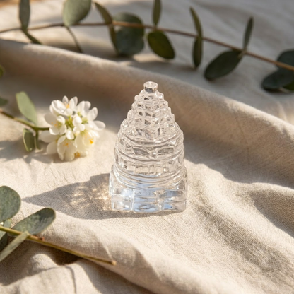 Sphatik( Clear Quartz) Shree Yantra – 20 GM