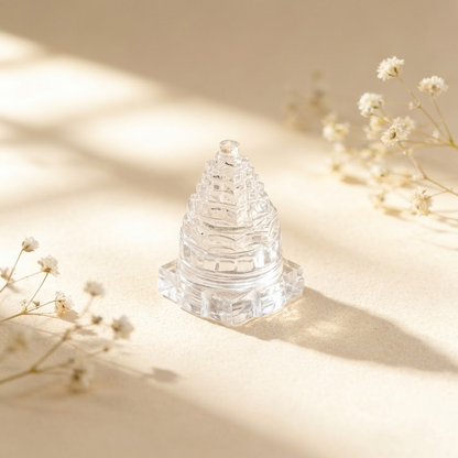 Sphatik( Clear Quartz) Shree Yantra – 20 GM
