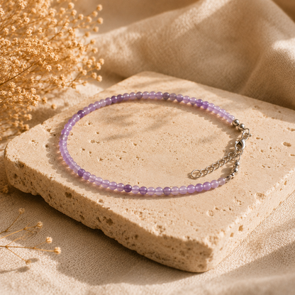Amethyst Crystal Anklet