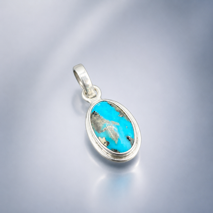 Firoza (Turquoise) Pendant – 925 Sterling Silver