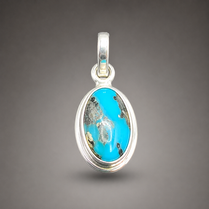Firoza (Turquoise) Pendant – 925 Sterling Silver