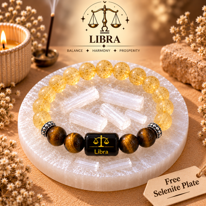 Libra (Tula) Citrine & Tiger Eye Bracelet