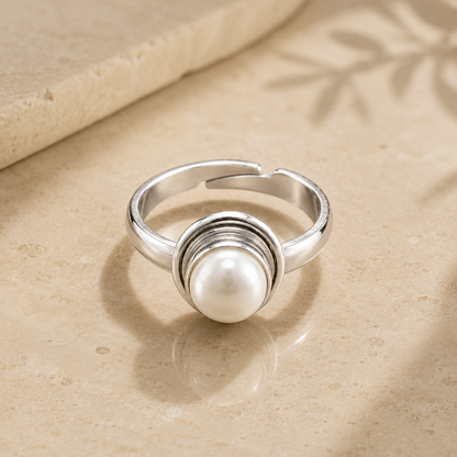 Pearl (Moti) Adjustable Ring – 925 Sterling Silver