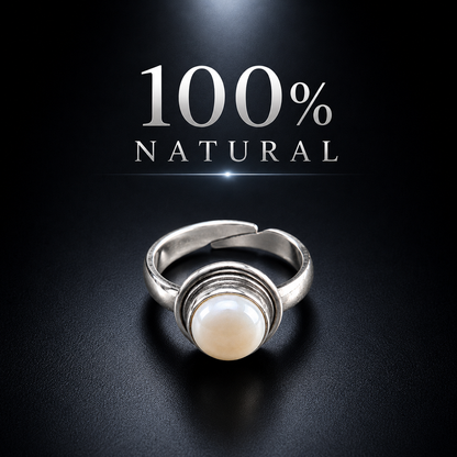 White Coral Adjustable Ring – 925 Sterling Silver