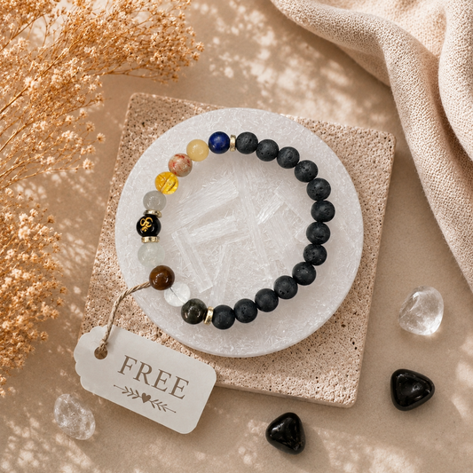 NavShakti Energy Bracelet With Free Raw Selenite Plate