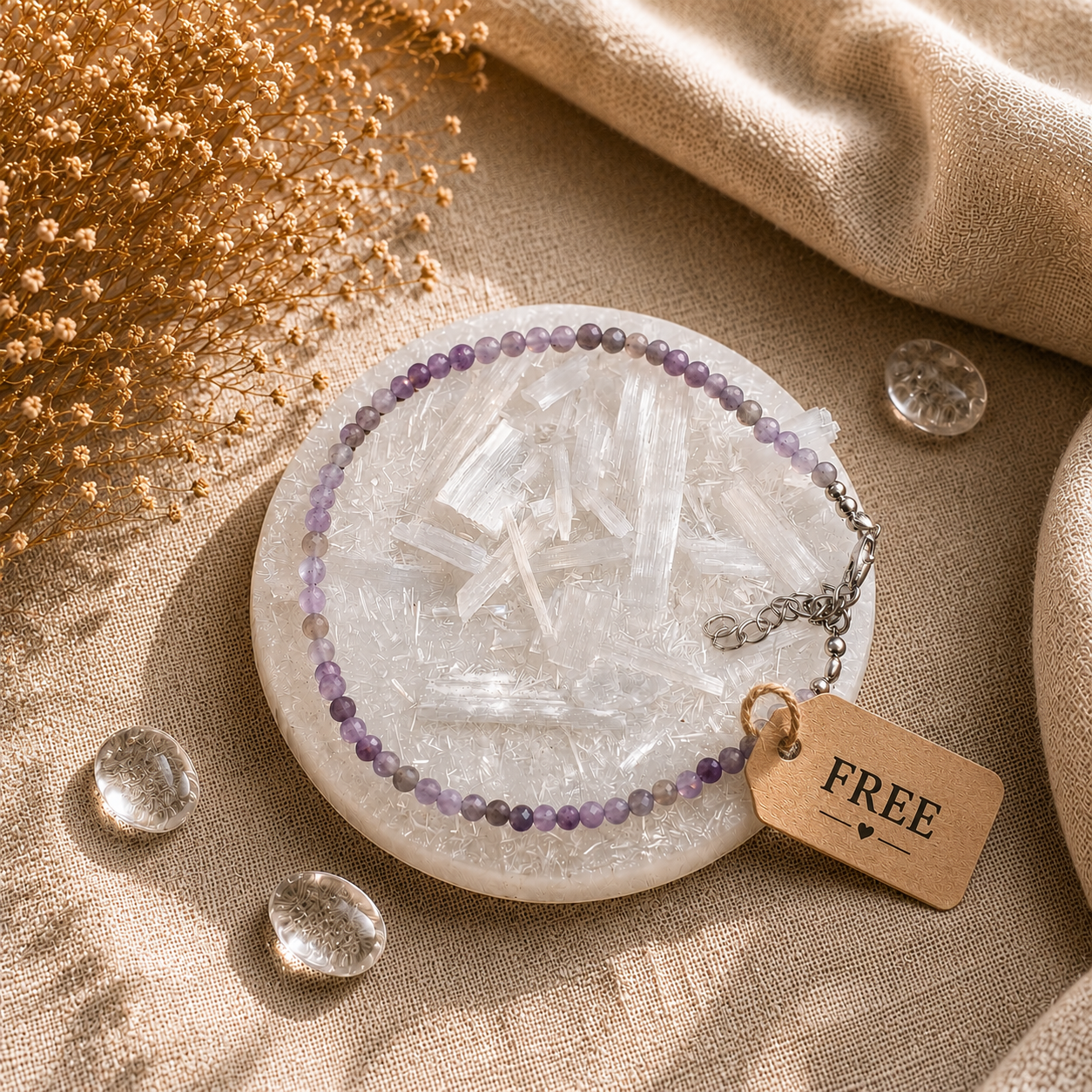 Amethyst Crystal Anklet