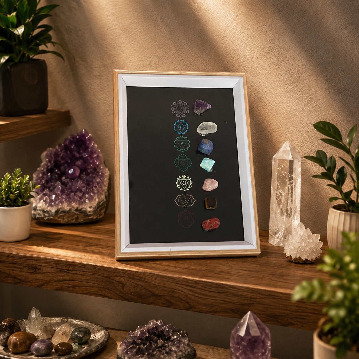 7 Chakra Healing Crystal Frame