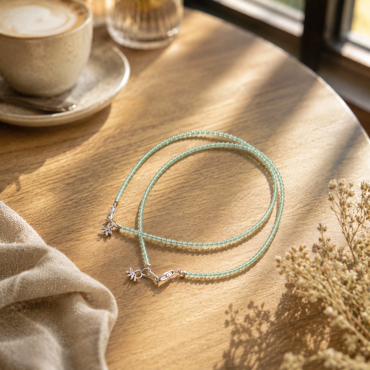 Green Aventurine Crystal Anklet