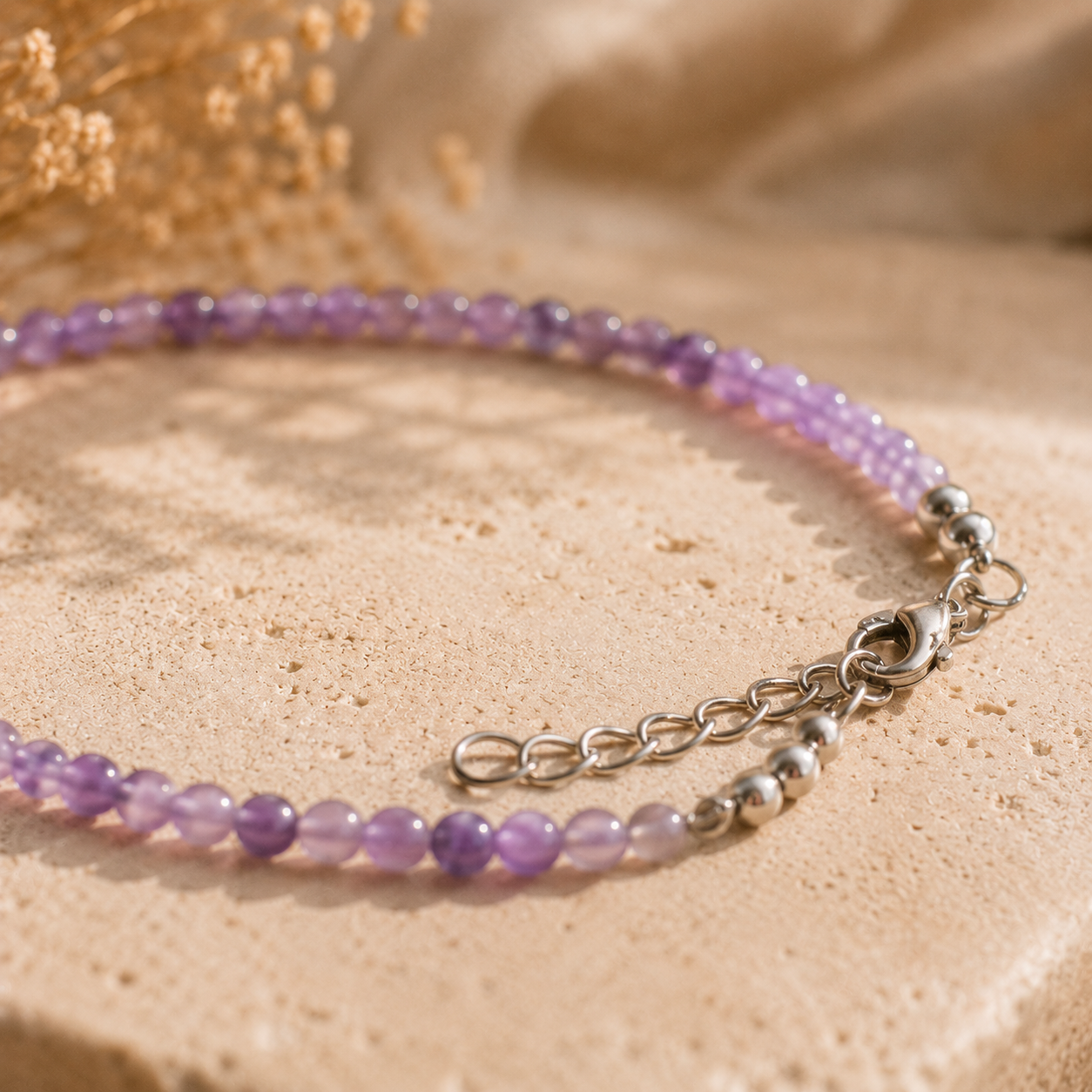 Amethyst Crystal Anklet