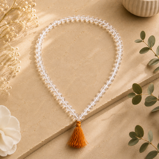 Natural Sphatik Mala (Clear Quartz)