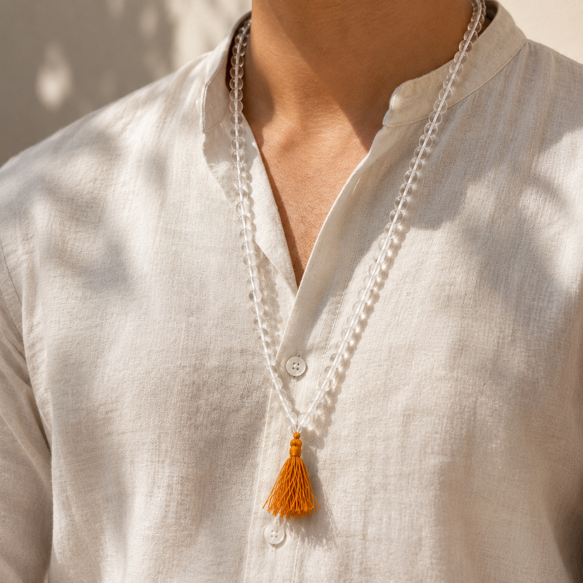 Natural Sphatik Mala (Clear Quartz)