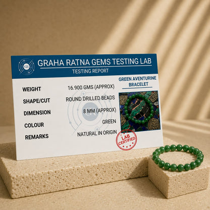 Green Aventurine Bracelet With Free Raw Selenite Plate