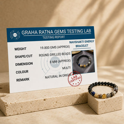 NavShakti Energy Bracelet With Free Raw Selenite Plate