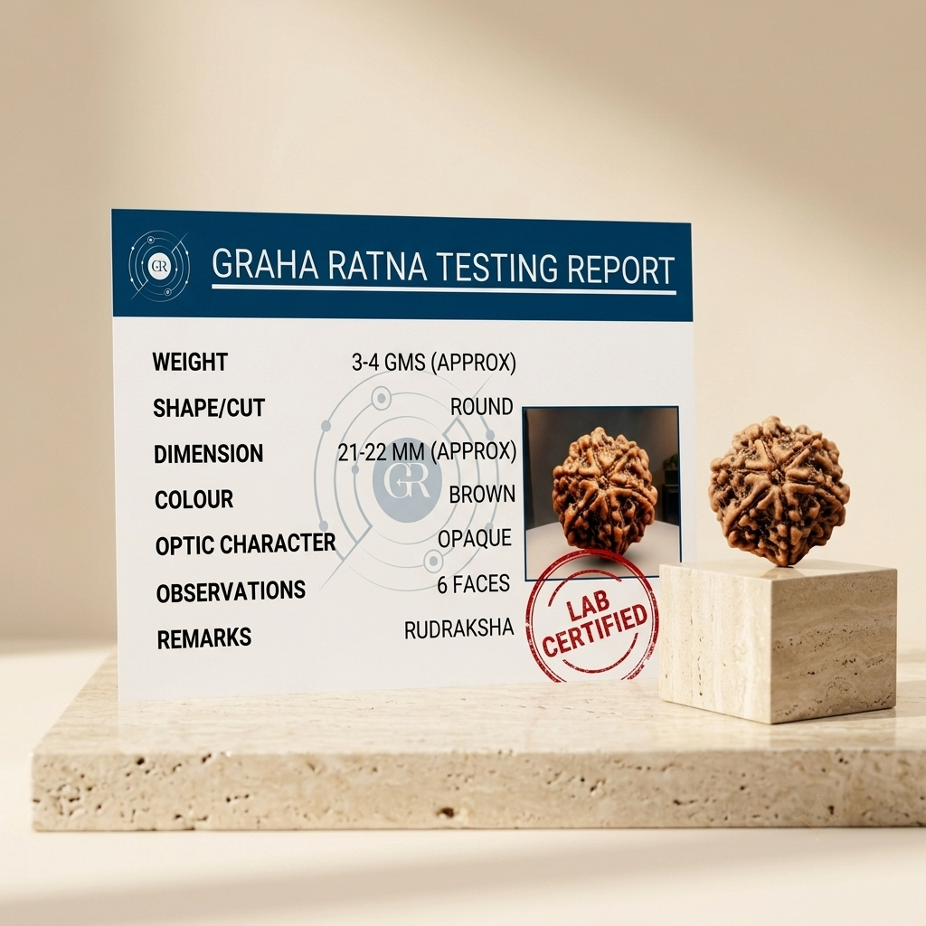 6 Mukhi Rudraksha (Original & Natural)