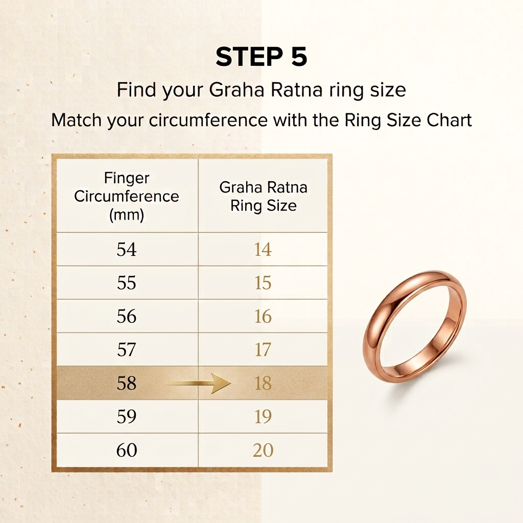 GrahaRatna Ring Size Chart